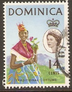 Dominica 1963 14c multicoloured type II. SG171a.